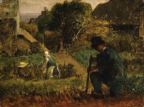 Garden Scene, Jean-Franc Millet